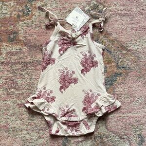 NWT Kate Quinn ruffle leg bodysuit